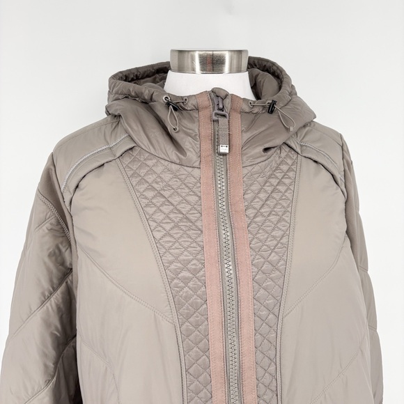 Athleta Women’s Rock Ridge Primaloft Taupe 3X Hooded Jacket - Picture 5 of 15